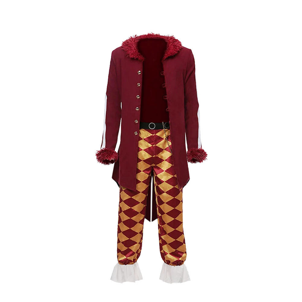 Cosplay Costume Bartolomeo One Piece Dressrosa Arc Anime Cosplay Tenue Rouge Homme