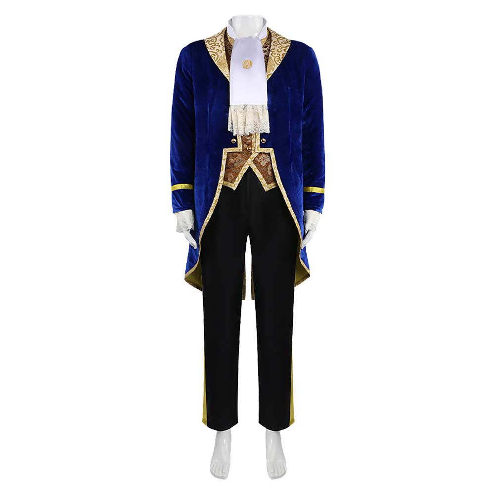 Cosplay Costume Beast La Belle et la Bête Film Cosplay Tenue Bleue et Noire Homme