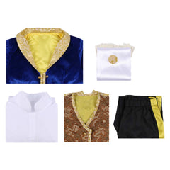 Cosplay Costume Beast La Belle et la Bête Film Cosplay Tenue Bleue et Noire Homme