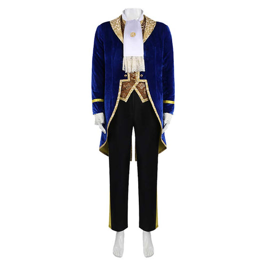 Cosplay Costume Beast La Belle et la Bête Film Cosplay Tenue Bleue et Noire Homme