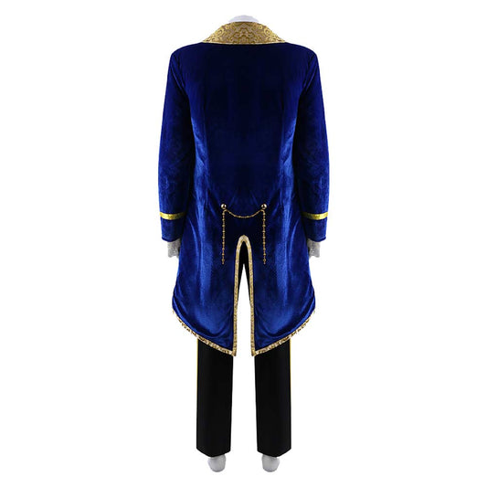 Cosplay Costume Beast La Belle et la Bête Film Cosplay Tenue Bleue et Noire Homme