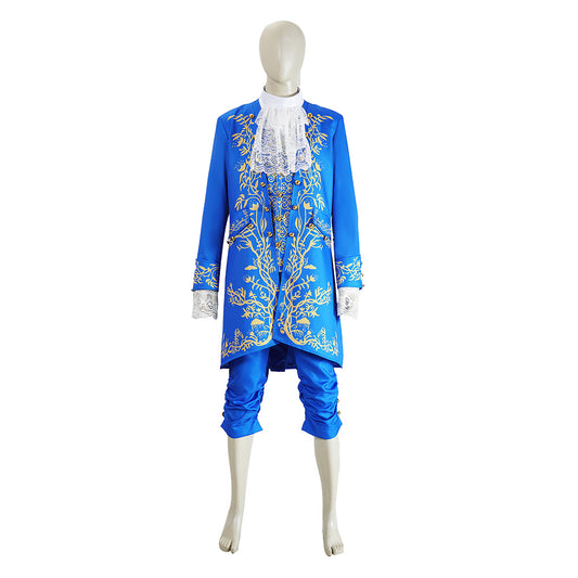 Cosplay Costume Beast La Belle et la Bête Film Cosplay Tenue Bleue Homme