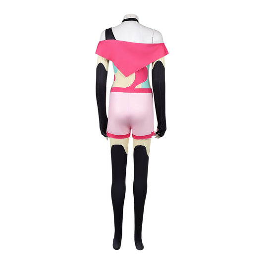Cosplay Costume Beelzebub Helluva Boss TV Cosplay Tenue Rose Femme