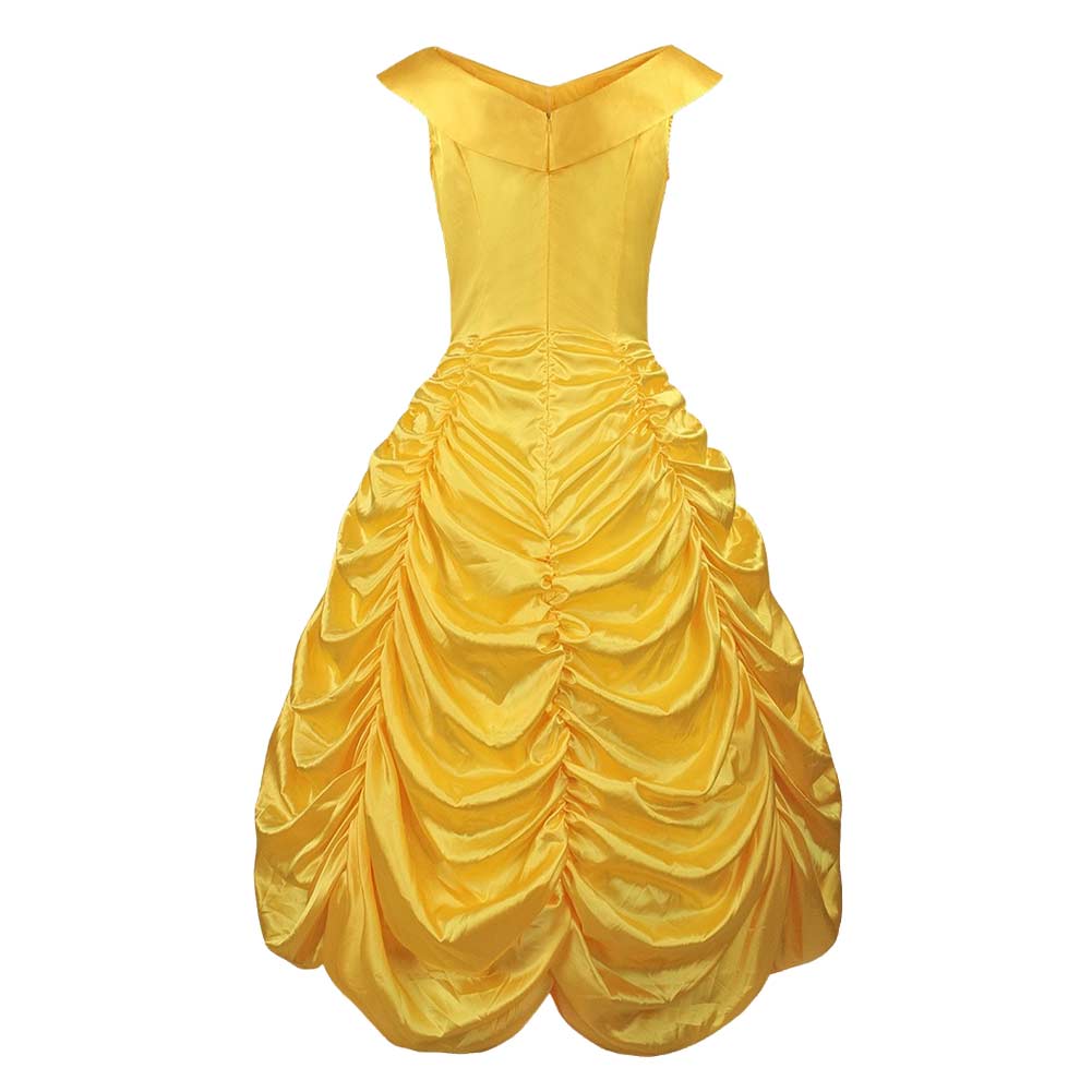 Cosplay Costume Belle La Belle et La Bête Film Cosplay Robe Jaune Femme