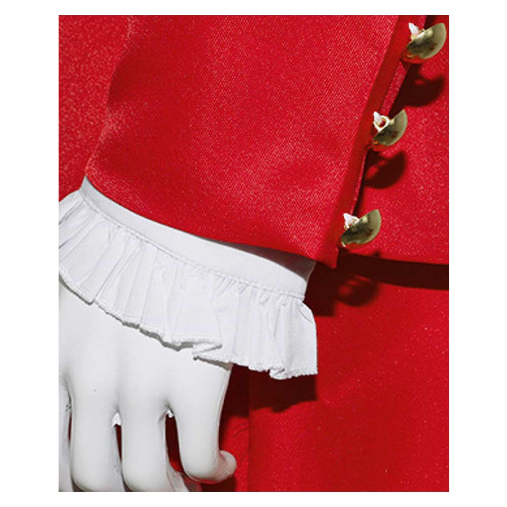 Cosplay Costume Betelgeuse Beetlejuice Film Cosplay Tenue Rouge Homme