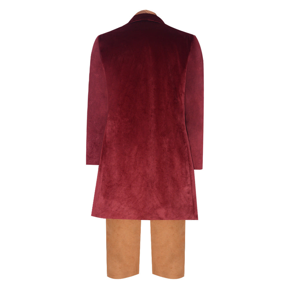 Cosplay Costume Bilbo Baggins The Lord of the Rings(2026) Film Cosplay Tenue Rouge et Marron Homme