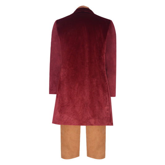 Cosplay Costume Bilbo Baggins The Lord of the Rings(2026) Film Cosplay Tenue Rouge et Marron Homme