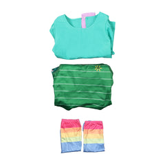Cosplay Costume Bonnie Film Cosplay Robe Verte Enfant avec Chaussettes