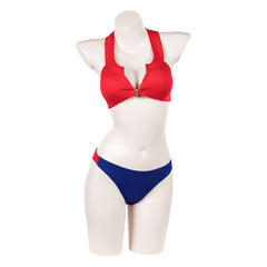 Cosplay Costume C.J. Parker Baywatch TV Cosplay Maillot de Bain Bikini Rouge et Bleu Femme