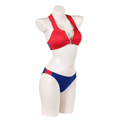 Cosplay Costume C.J. Parker Baywatch TV Cosplay Maillot de Bain Bikini Rouge et Bleu Femme