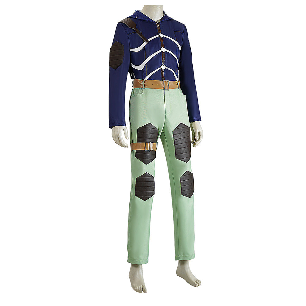 Cosplay Costume Caiman Doro He Doro 2(2026) Anime Cosplay Tenue Bleue et Verte Homme