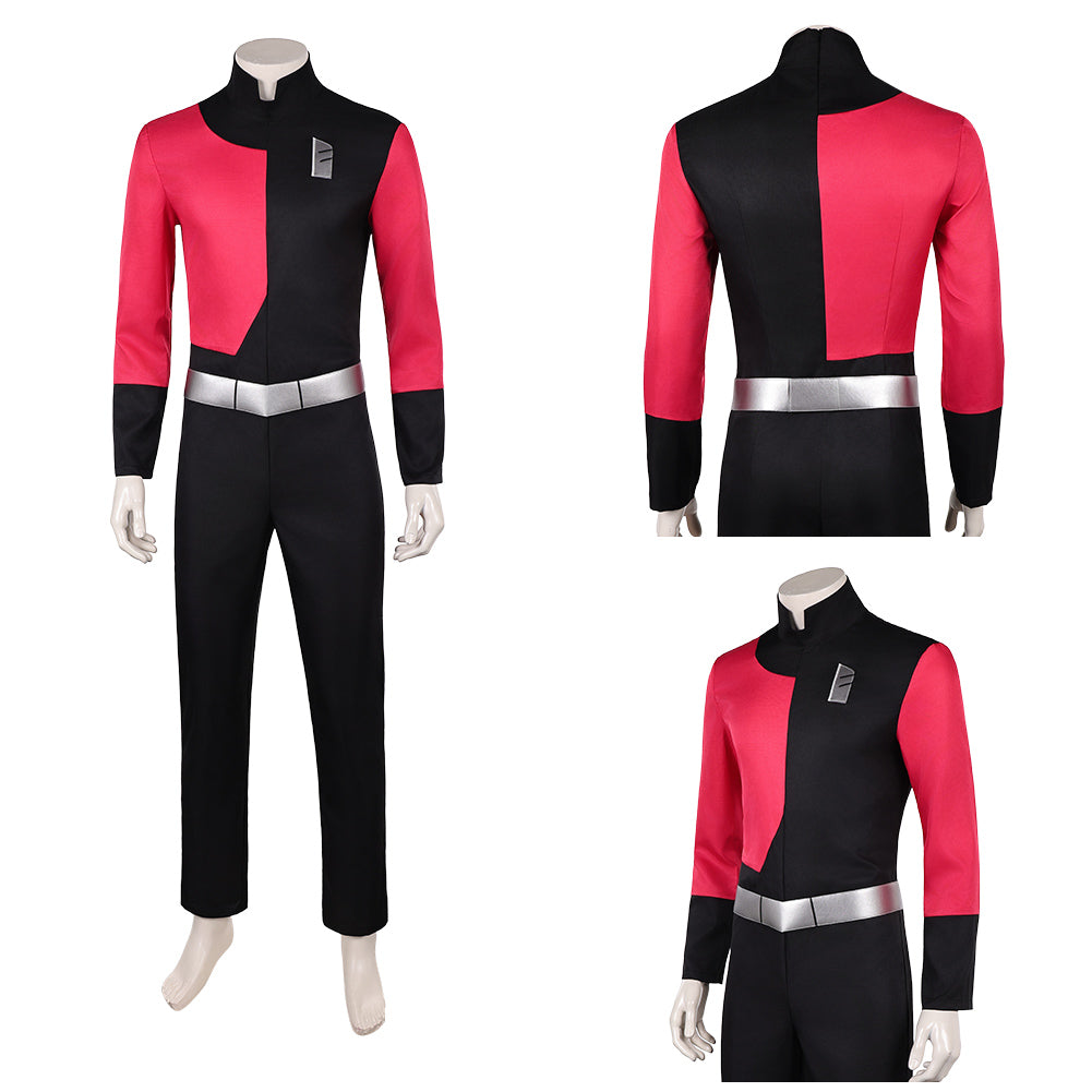 Cosplay Costume Captain Invincible 4(2026) TV Cosplay Combinaison Rouge et Noire Homme