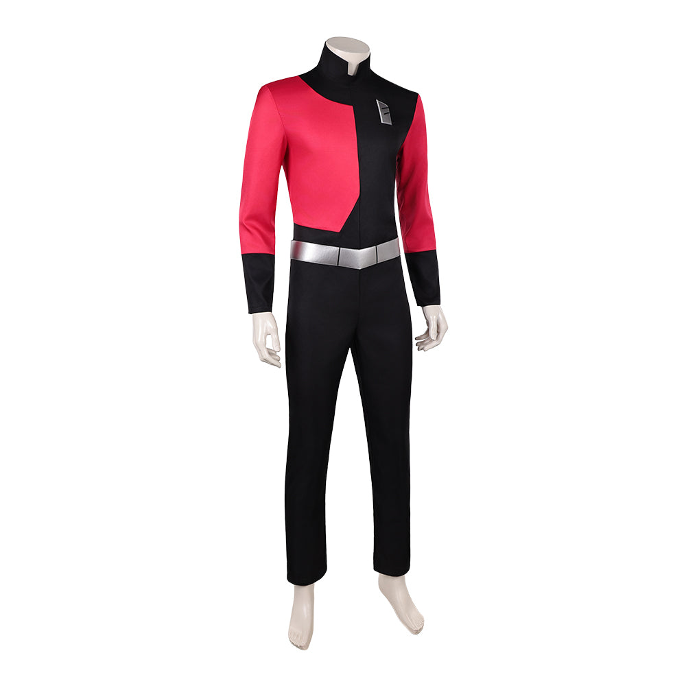 Cosplay Costume Captain Invincible 4(2026) TV Cosplay Combinaison Rouge et Noire Homme