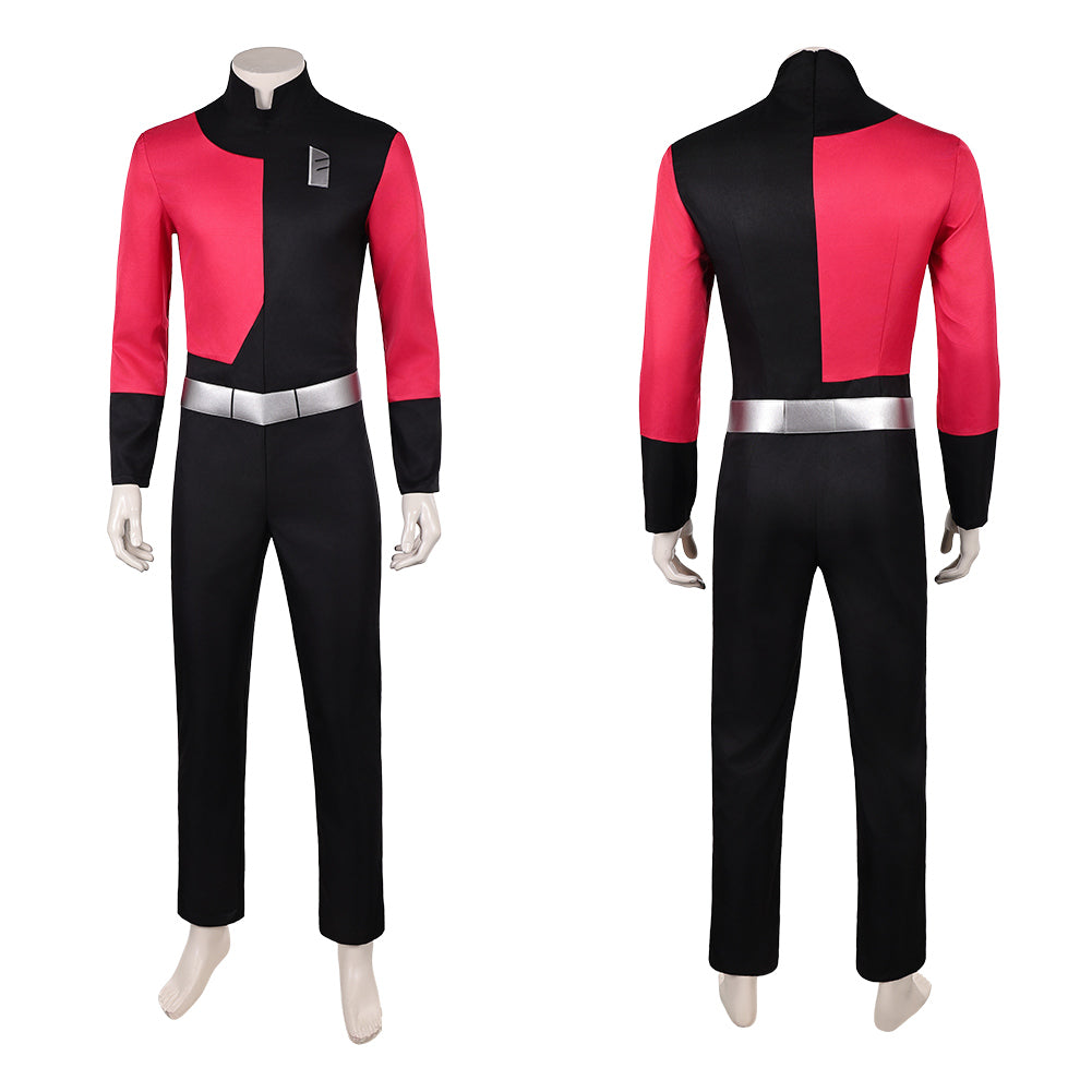 Cosplay Costume Captain Invincible 4(2026) TV Cosplay Combinaison Rouge et Noire Homme