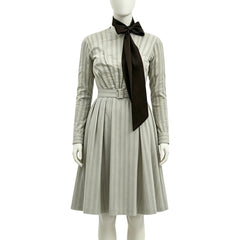 Cosplay Costume Caroline Little House on the Prairie(2026) TV Cosplay Robe Grise Femme
