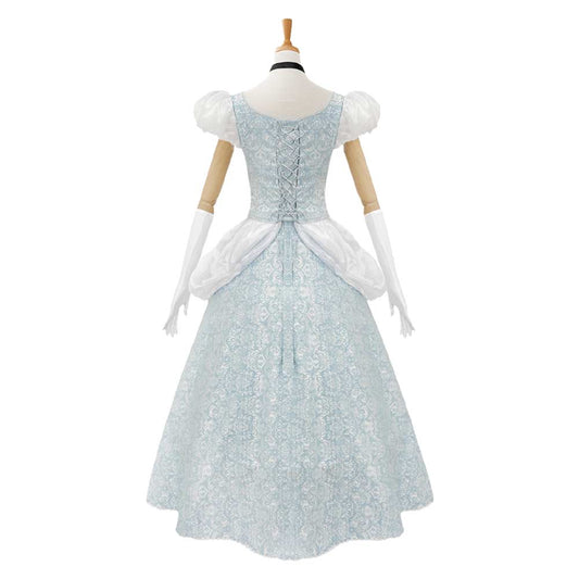 Cosplay Costume Cendrillon Film Cosplay Robe de Soirée Bleue Claire Femme