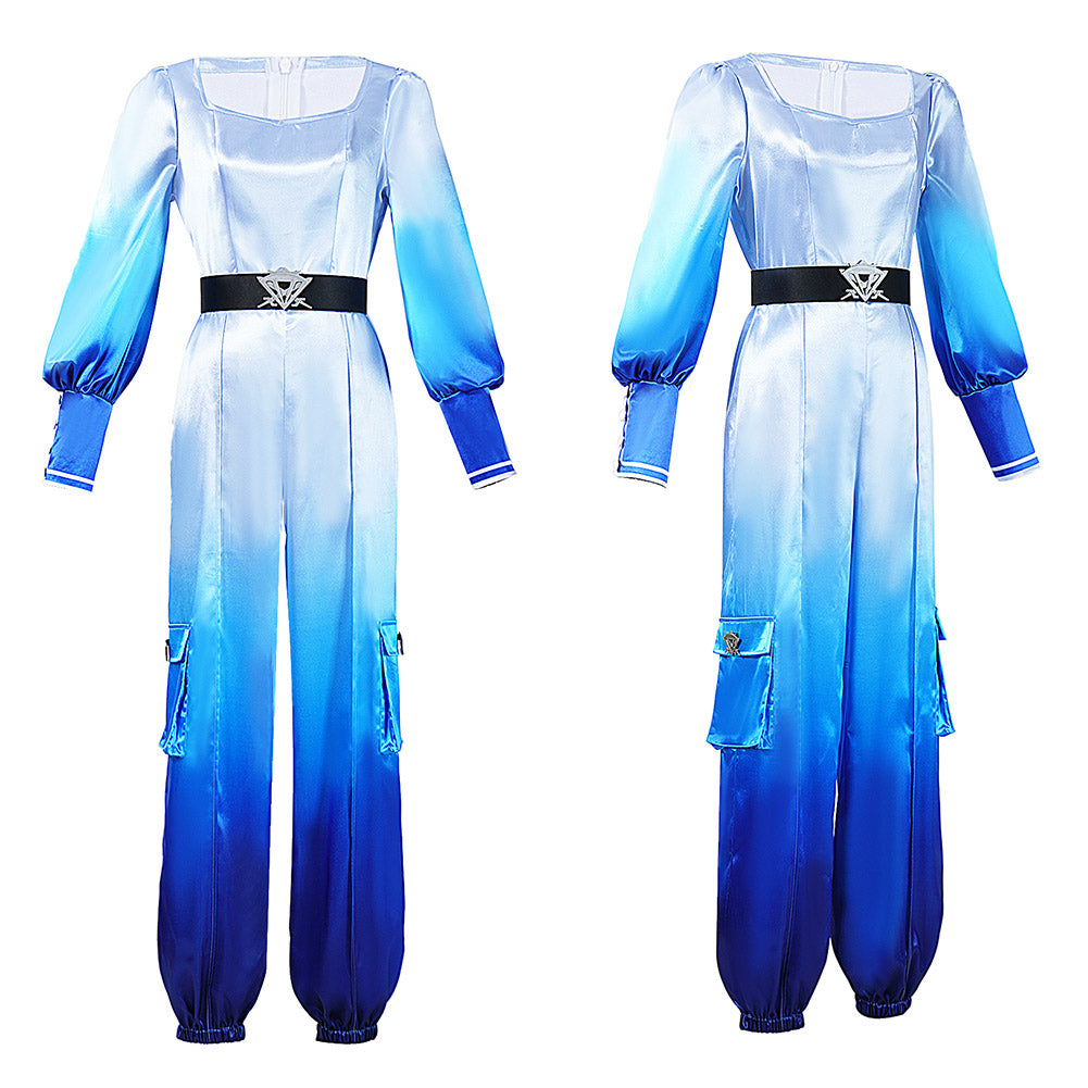 Cosplay Costume Chloe Charming Descendants: Wicked Wonderland(2026) Film Cosplay Combinaison Bleue Femme