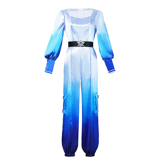 Cosplay Costume Chloe Charming Descendants: Wicked Wonderland(2026) Film Cosplay Combinaison Bleue Femme