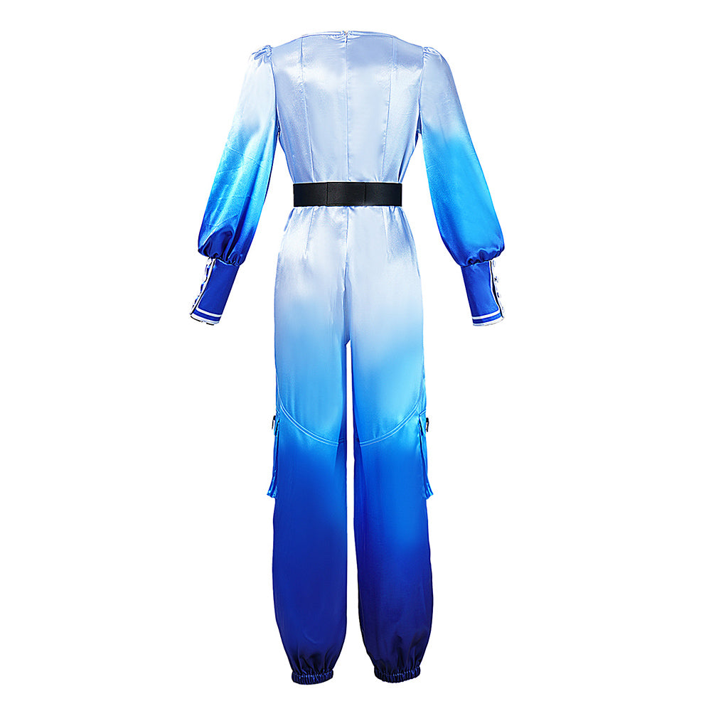 Cosplay Costume Chloe Charming Descendants: Wicked Wonderland(2026) Film Cosplay Combinaison Bleue Femme