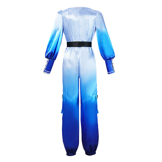 Cosplay Costume Chloe Charming Descendants: Wicked Wonderland(2026) Film Cosplay Combinaison Bleue Femme