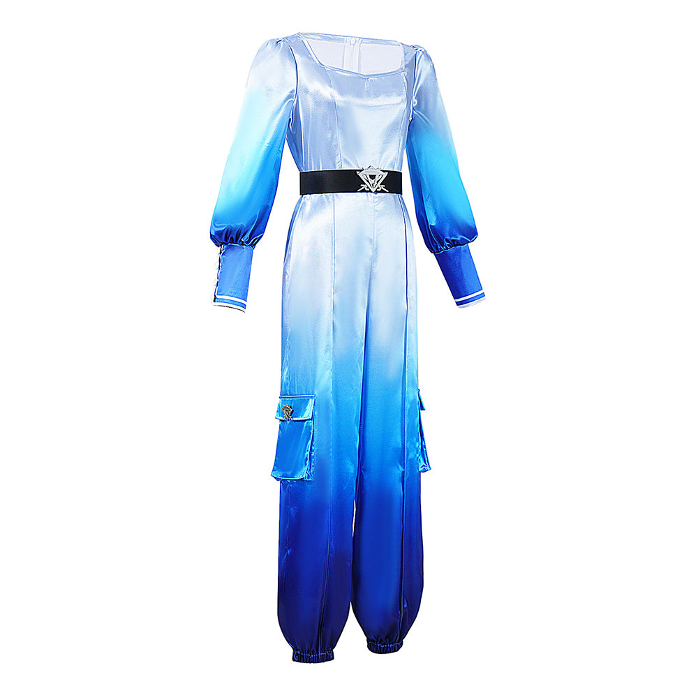 Cosplay Costume Chloe Charming Descendants: Wicked Wonderland(2026) Film Cosplay Combinaison Bleue Femme