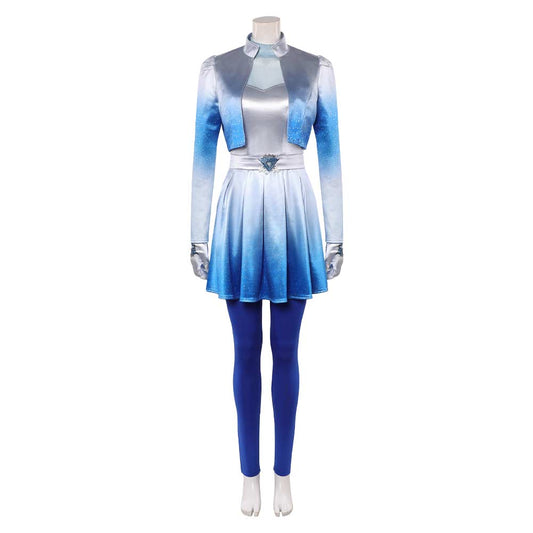 Cosplay Costume Chloe Descendants: Wicked Wonderland(2026) Film Cosplay Tenue Bleue et Blanche Femme