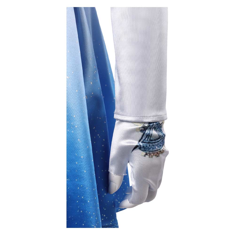 Cosplay Costume Chloe Descendants: Wicked Wonderland(2026) Film Cosplay Tenue Bleue et Blanche Femme