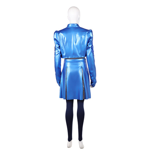 Cosplay Costume Chloe Descendants: Wicked Wonderland(2026) Film Cosplay Tenue Bleue et Noire Femme