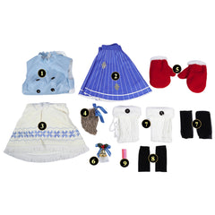 Cosplay Costume Christmas Rem RE0(2026) Anime Cosplay Tenue de Noël Bleue Femme