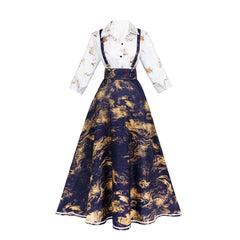 Cosplay Costume Clair‌ Clair Obscur：Expedition 33 Jeu Cosplay Robe Noire et Jaune Femme