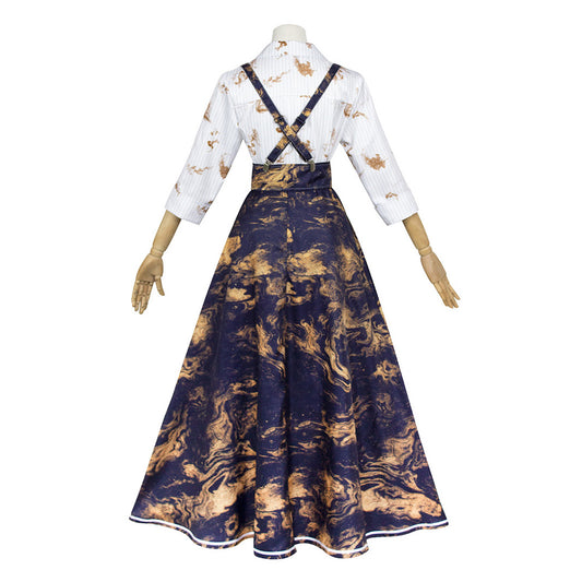 Cosplay Costume Clair‌ Clair Obscur：Expedition 33 Jeu Cosplay Robe Noire et Jaune Femme