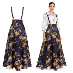 Cosplay Costume Clair‌ Clair Obscur：Expedition 33 Jeu Cosplay Robe Noire et Jaune Femme