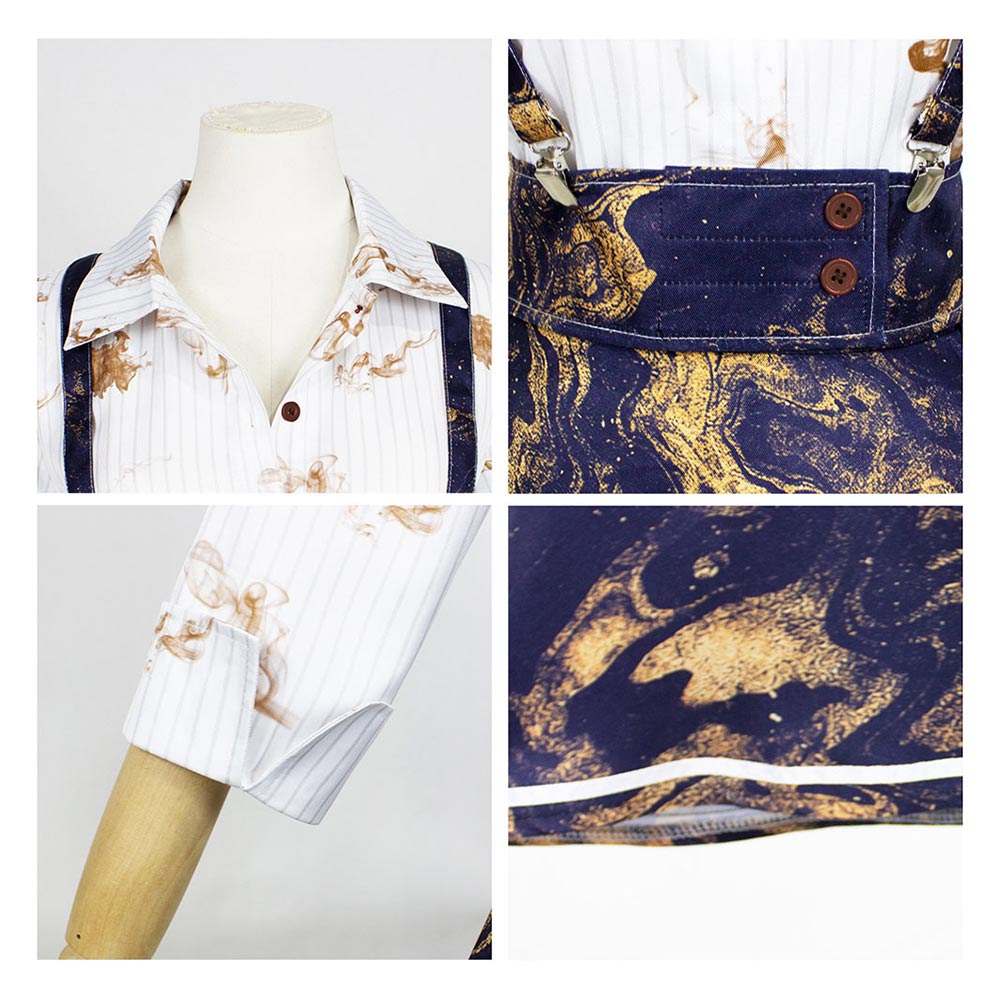 Cosplay Costume Clair‌ Clair Obscur：Expedition 33 Jeu Cosplay Robe Noire et Jaune Femme