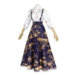 Cosplay Costume Clair‌ Clair Obscur：Expedition 33 Jeu Cosplay Robe Noire et Jaune Femme