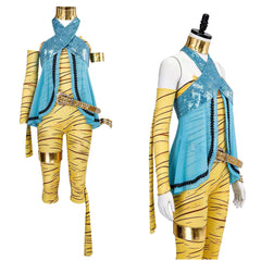 Cosplay Costume Cleo De Nile Monster High TV Cosplay Tenue Bleue et Jaune Femme