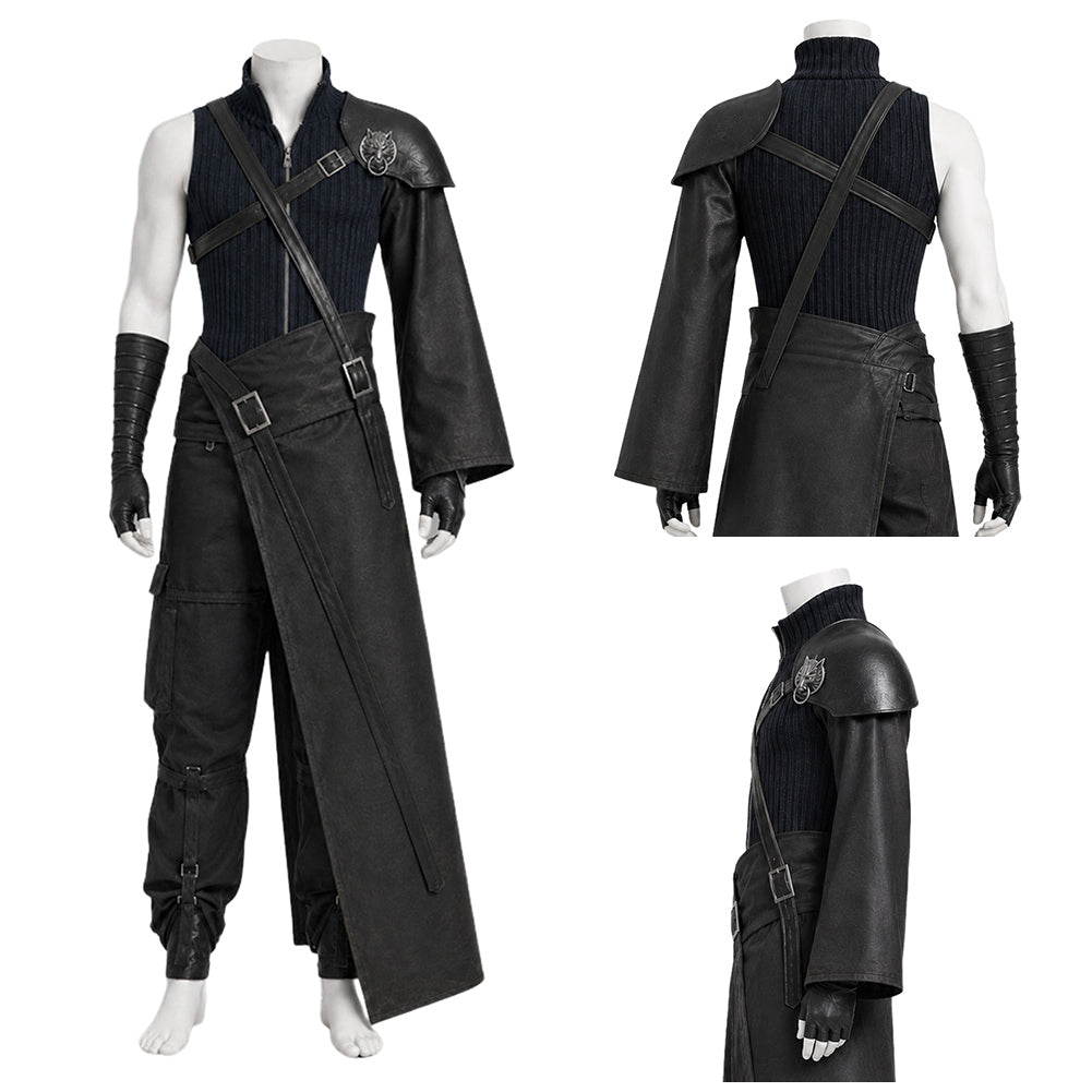 Cosplay Costume Cloud Final Fantasy Jeu Cosplay Tenue Noire Homme
