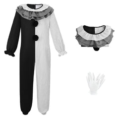 Cosplay Costume Clown Terrifier 4(2026) Film Cosplay Combinaison Noire et Blanche Homme