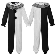 Cosplay Costume Clown Terrifier 4(2026) Film Cosplay Combinaison Noire et Blanche Homme