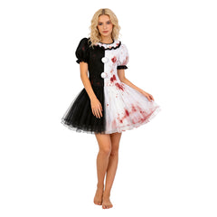 Cosplay Costume Clown Terrifier 4(2026) Film Cosplay Robe Blanche et Noire Enfant