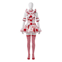 Cosplay Costume Clown Terrifier 4(2026) Film Cosplay Robe Blanche et Rouge Femme