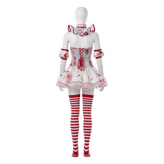 Cosplay Costume Clown Terrifier 4(2026) Film Cosplay Robe Blanche et Rouge Femme