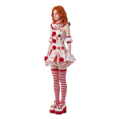 Cosplay Costume Clown Terrifier 4(2026) Film Cosplay Robe Blanche et Rouge Femme