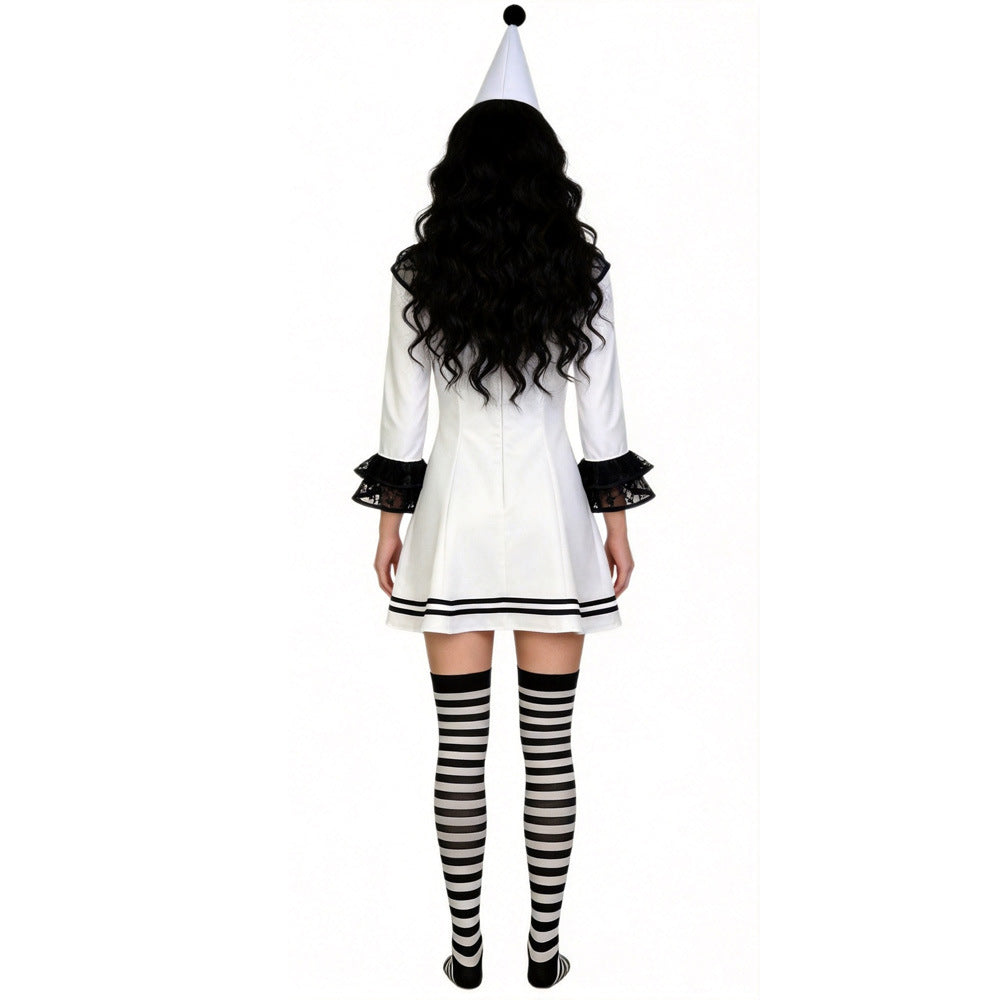 Cosplay Costume Clown Terrifier 4(2026) Film Cosplay Robe Noire et Blanche Femme