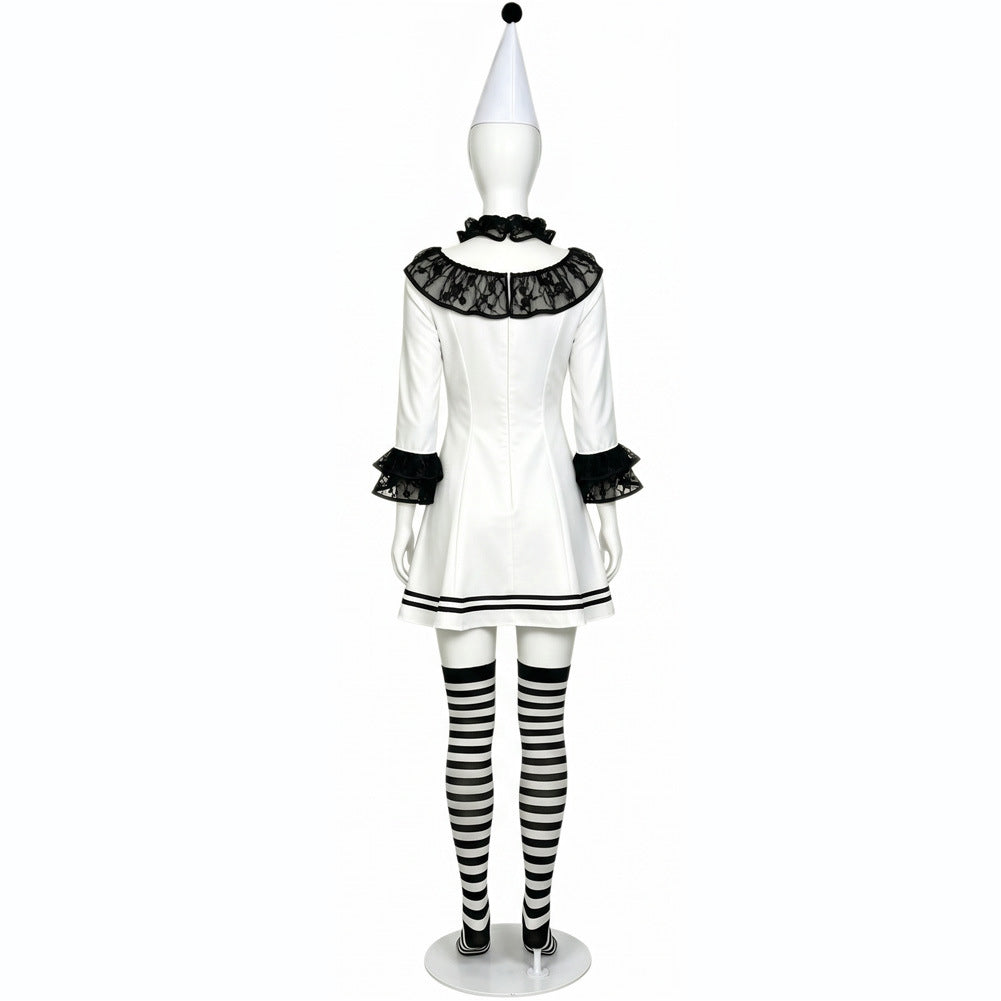 Cosplay Costume Clown Terrifier 4(2026) Film Cosplay Robe Noire et Blanche Femme