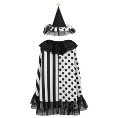 Cosplay Costume Clown Terrifier Film Cosplay Robe Noire et Blanche Femme
