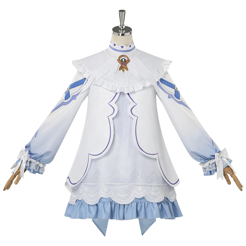 Cosplay Costume Columbina Genshin Impact Jeu Cosplay Tenue Blanche Femme