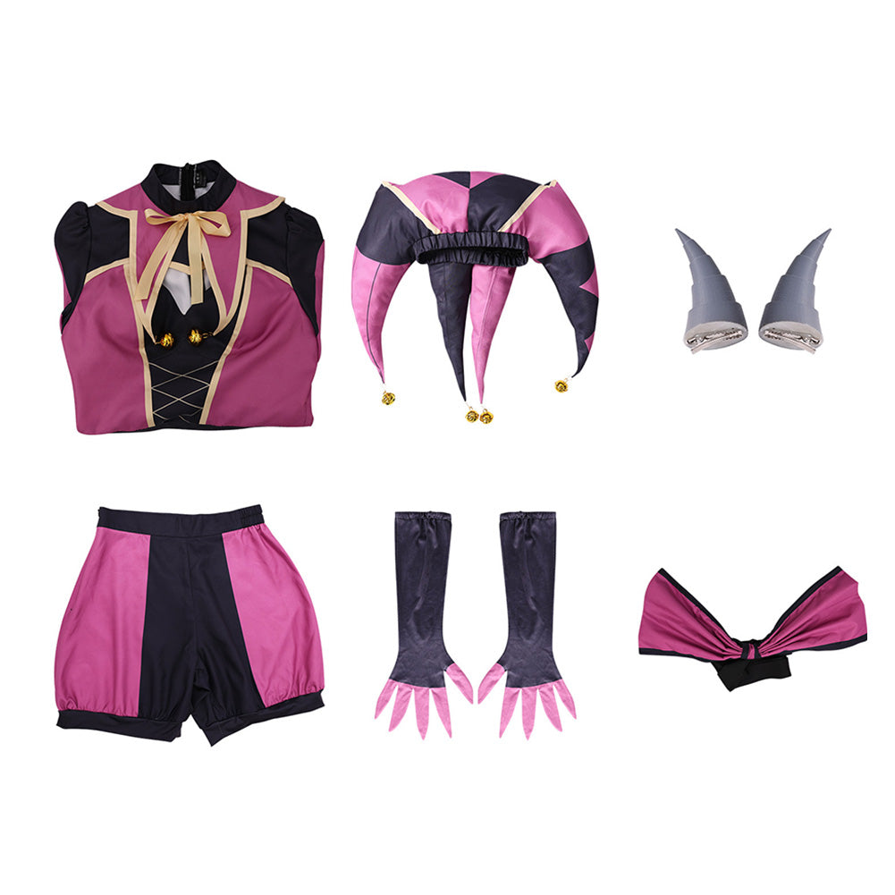 Cosplay Costume Columbine The Freak Circus Jeu Cosplay Tenue Rose Femme