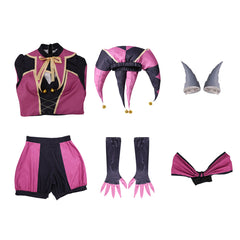 Cosplay Costume Columbine The Freak Circus Jeu Cosplay Tenue Rose Femme