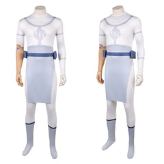 Cosplay Costume Conquest Viltrumite Invincible 4(2026) TV Cosplay Combinaison Grise+Ceinture Bleue Homme