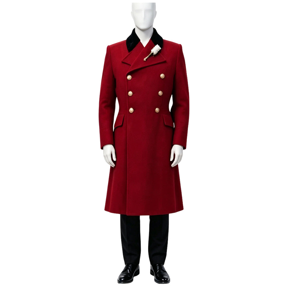 Cosplay Costume Coriolanus Snow The Hunger Games(2026) Film Cosplay Tenue Rouge Homme